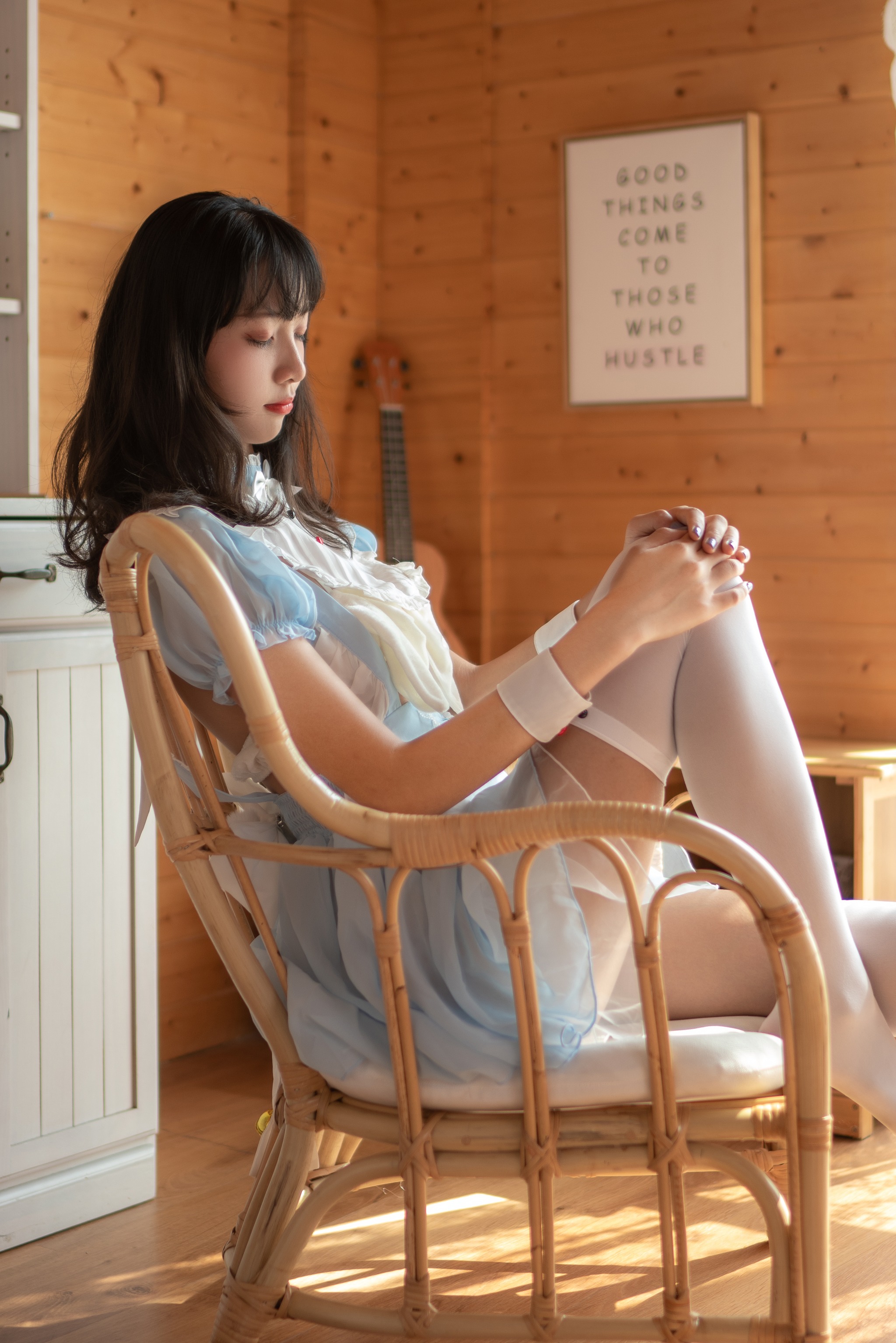 西瓜少女 西呱呀呀呀 - NO.018 西瓜少女(西呱呀呀呀) 蓝白女仆 [26P]-XikXak